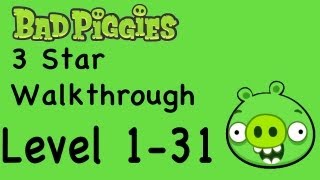 Bad Piggies - Level 1-31 3 Star Walkthrough Ground Hog Day | WikiGameGuides