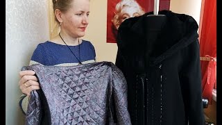 Соединяем подкладку с верхом пальто