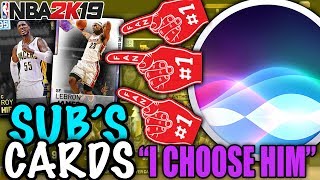 SIRI PICKS CARDS FROM *FAN'S* COLLECTION! NBA 2K19 MyTeam Squad Builder