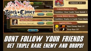 Black Clover Phantom Knights Gameplay How to Get triple drops on every stage!