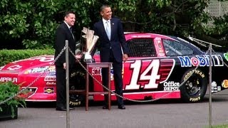 President Obama Honors Tony Stewart's NASCAR Sprint Cup Championship