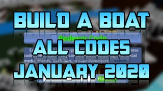 Build a Boat for Treasure ALL CODES (2020 JANUARY)
