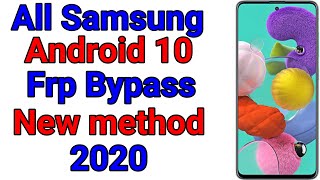 Frp Bypass 2020 All Samsung | New Samsung Model Android 10 Google lock Without Pc 100% work
