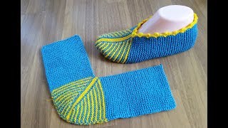 ТАПОЧКИ СЛЕДКИ ОДНИМ ПОЛОТНОМ//DIY