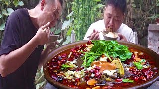 牛肚鴨血火腿，做一鍋麻辣經典“毛血旺”，平民版，重麻重辣，過癮！ 【鐵鍋視頻】