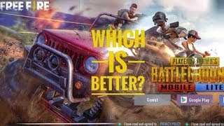Free fire vs Pubg mobile lite comparison