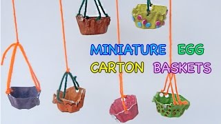 How to make cute Baskets from Egg Cartons | Crafts for kids