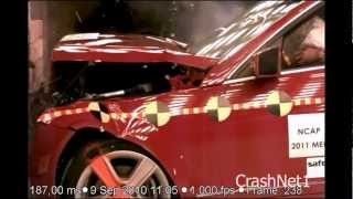 Mercedes C-Class | 2011 | Frontal Crash Test | NHTSA High Speed Camera | CrashNet1