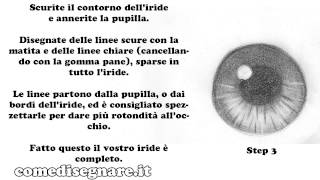 Come disegnare un occhio passo passo - L'iride