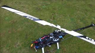 Align T Rex 700E, fertiggestellt und erstes Abheben, first hover !