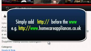 how to add a clickable link to a youtube video description