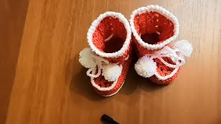 Пинетки для новорожденных, спицами и крючком.