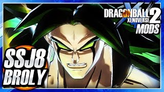 Dragon Ball Xenoverse 2 PC: SSJ8 Broly DLC (Super Saiyan 8 Transformation) Mod Gameplay