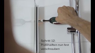 Montage eines GTW Klemmprofil (Beispiel Walk-in-Dusche)