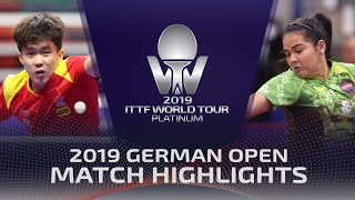 Wang Chuqin/Wang Manyu vs Adriana Diaz/ Daniel Gonzalez | 2019 ITTF German Open Highlights (Pre)