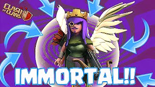 Clash Of Clans - IMMORTAL QUEEN!! PRO PLAYER STRATS!! (Kings of clash)