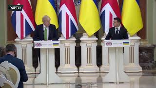 LIVE: UK PM Johnson and Ukrainian President Zelensky speak to media in Kiev