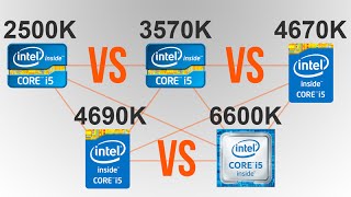 Intel i5-2500K vs i5-3570K vs i5-4670K vs i5-4690K vs i5-6600K