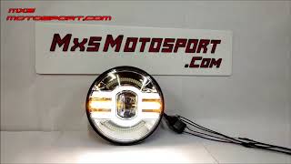V1772 Royal Enfield Interceptor 650 LED Daytime Projector Headlight by MxsMotosport