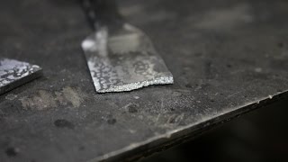 Нож из обоймы от подшипника.Неудачная закалка.