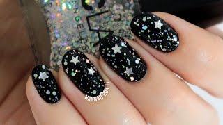 Starry New Year's Nail Art