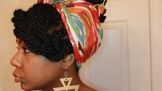 TWISTED SCARF UPDO #NATURAL HAIR #HOTD
