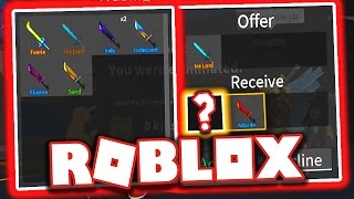 MY FIRST EXOTIC KNIFE TRADE!! (Roblox Assassin)