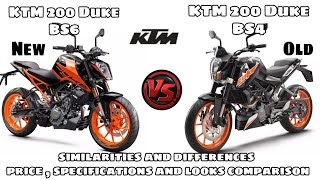 2020 KTM Duke 200 BS6 VS KTM Duke 200 BS4,specification comparison with pictures