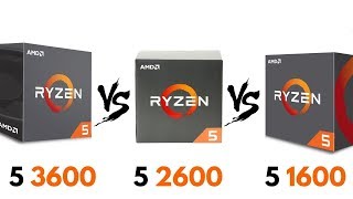 Ryzen 5 3600 vs Ryzen 5 2600 vs Ryzen 5 1600 | Test in GAMES & Benchmarks | Ryzen Zen 2 3000 series