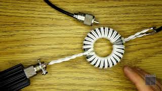 SWR testing 1:1 common mode choke balun design from TRX Bench