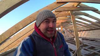 Делаем фронтоны из газосиликатных блоков.