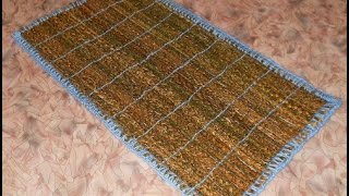 Коврик из рогоза - камыша - плетение - weaving mat of reeds