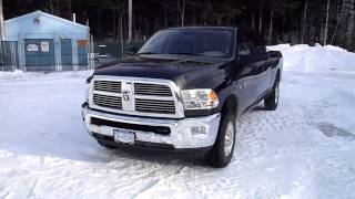 2010 dodge ram 2500 mega cab straight piped, with alpine pdx m12 and 2 12'' type r subs