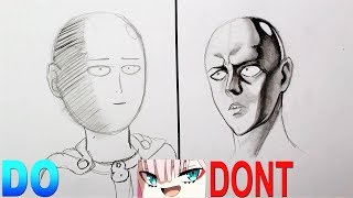 DON't VS DO :How To Draw Anime Face | Drawing Tutorial