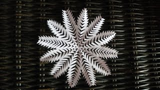 Снежинка из бумаги Как вырезать снежинки Схема Snowflakes from paper Schneeflocke aus Papier