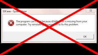 How to fix d3dx9_43.dll and ALL .dll file errors [2015]