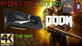 Ryzen 7 1700 + GTX 1070 - Doom Vulkan Gameplay - 4k High Settings