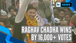 Delhi polls: Celebration begins as AAP's Raghav Chadha wins from Rajendra Nagar