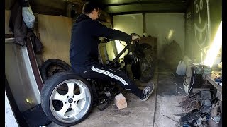 Часть 2. Кастом чоппер на базе днепра. Разборка.  Примерка автомобильного колеса
