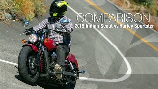 2015 Indian Scout vs. Harley Sportster Part 1 - MotoUSA