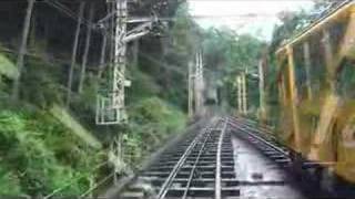 【近鉄西信貴鋼索線】信貴山口駅〜高安山駅（上り）前面展望（070721）