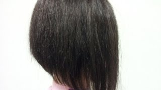 芸能人 髪型 前下がりボブ 米倉涼子 風に 立体的に見て作る《彫刻カット》