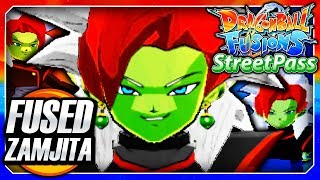 Dragon Ball Fusions 3DS English: Fused Zamjita (SSJ4 & F-Zamasu Streetpass Fusion) Fusion Gameplay