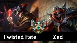 TWISTED FATE vs ZED (MID) /// EUW Master /// Season 7 /// Patch 7.20