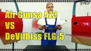 Air Gunsa Az3 vs DeVilbiss FLG 5 - TEST & DEMO