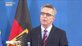 Grenzkontrollen: Thomas de Maizière und Joachim Herrmann zur aktuellen Situation am 10.05.2016