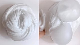 【ASMR】バチバチ！シンプルなふわもこスライムを触る【音フェチ Slime 슬라임】