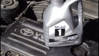 How to change and replace engine oil Toyota Corolla VVT-i engine. Years 2000-2007.