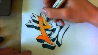TUTORIAL GRAFFITI : coloriage avancé (dégradés) avec promarkers (feutres à alcool) [HD]