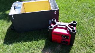 Inverter generator sound deadening box demo